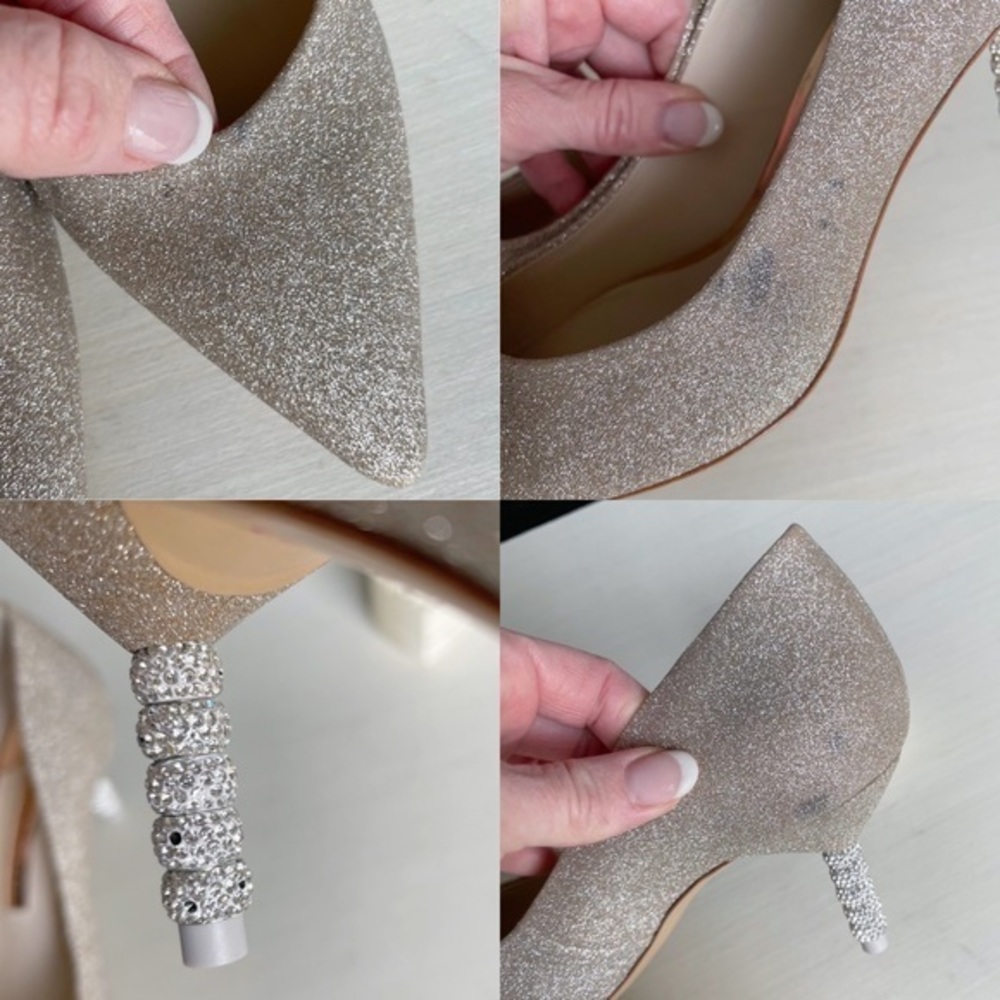 Sophia Webster Classic Blogger Wedding Favorite Coco Glitter Crystal Stone Heels - Picture 10 of 16